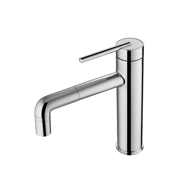 Chrome Waterfall Bathroom Basin Faucet With 360° Nozzle 202.4mm Width