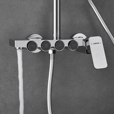 Chrome Triple Function Bathroom Shower System With Adjustable Hand Sprayer