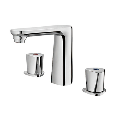 Two Handle Widespread Bathroom Faucet Chrome Deck Mounted