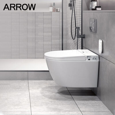 ARROW Smart Toilet with Remote Control Heated Seat and Self-cleaning Glaze Wall-Mounted Intelligent Bidet Toilet
