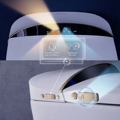 ARROW AS2006 Smart Water Closet Water Temperature Adj Heated Seat Warm Air Dryer Modern Bathroom Toilet