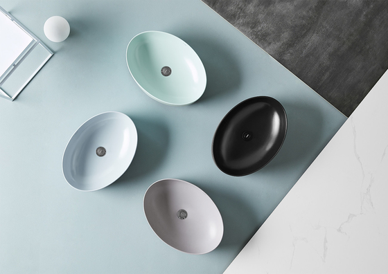 ARROW Modern Vanity Basin 540x380x140mm Colourful Ceramic Glazed