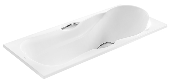 A15803 classical Small Built In Bathtub 120L Soaking With Grab Bars