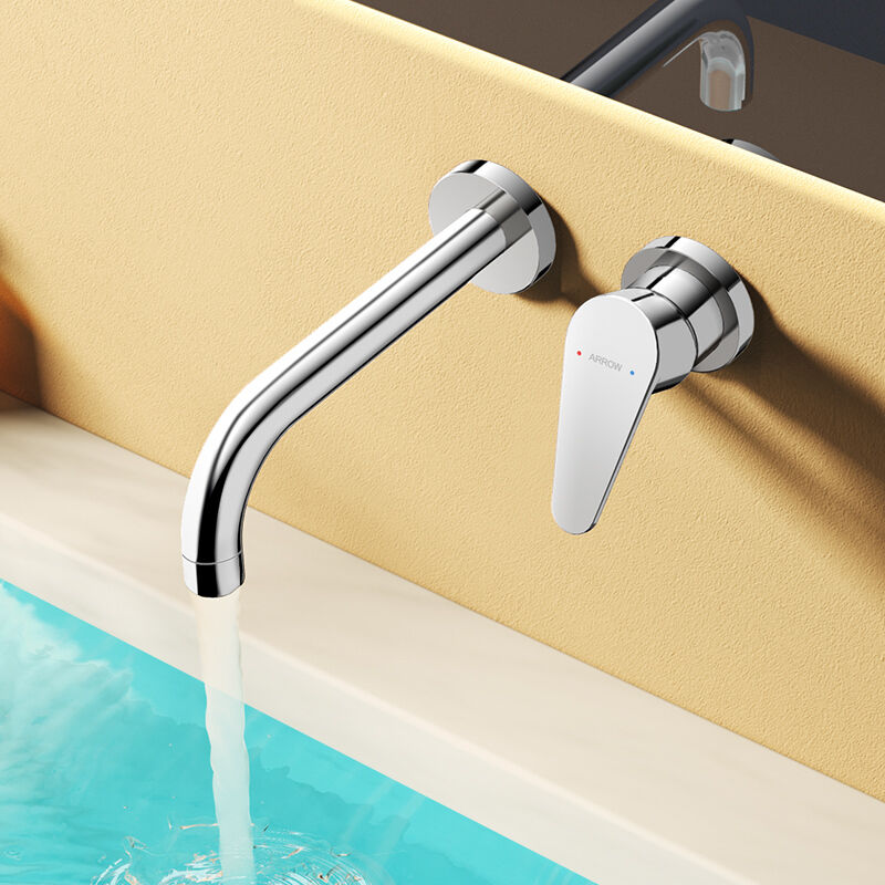 5 Year Warranty Brass Construction Wall-mounted Basin Mixer Faucet for Bathroom and Hotel